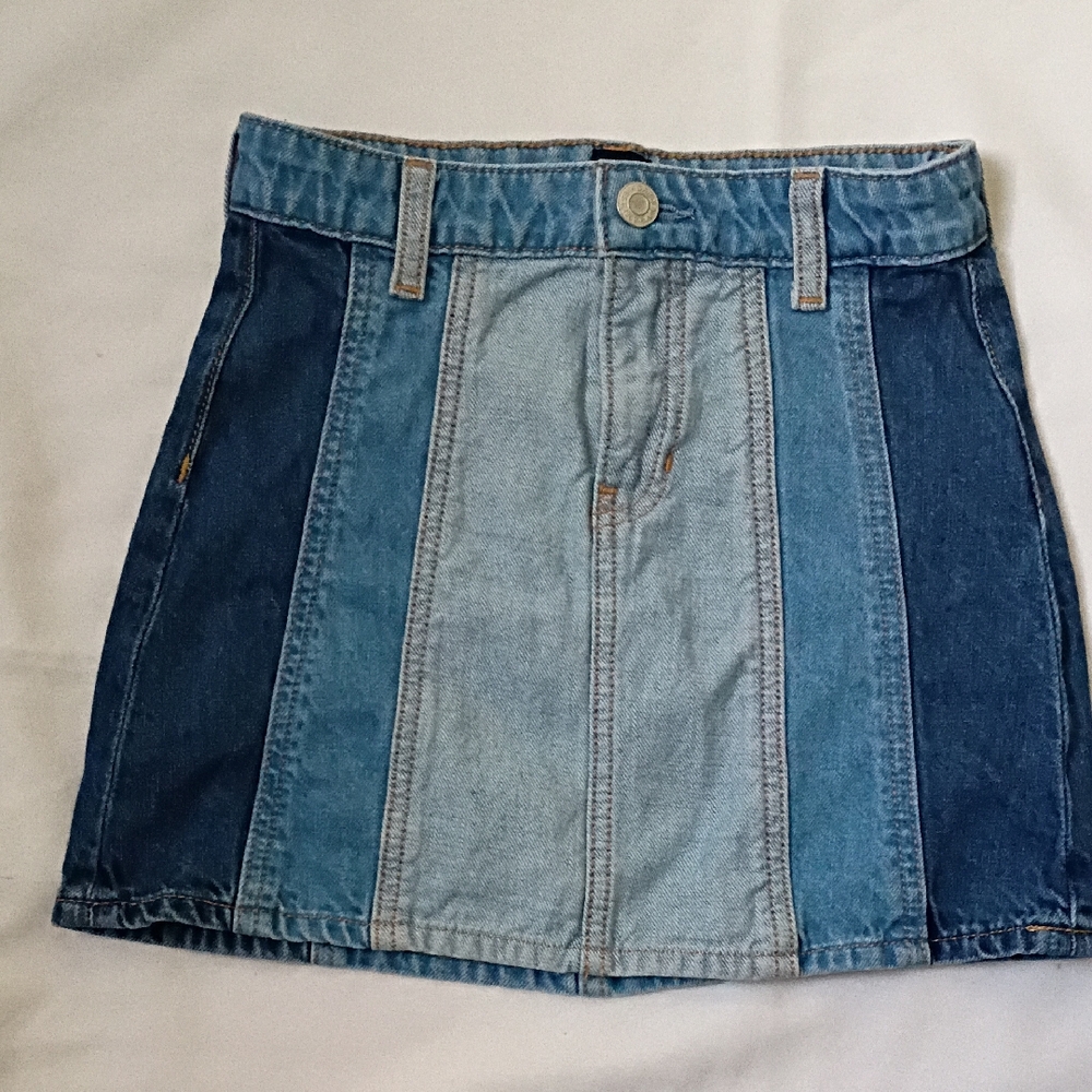 GAP Multi-Panel Denim Mini Skirt - Blue Tones